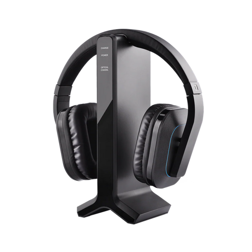 Wireless TV headphones, high volume setting, transmitter charging dock, ideal for the seniors and hearing impaired